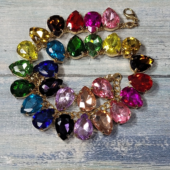 Multicolor Teardrop Necklace - Picture 10 of 10